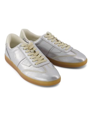 TOMS Collins Leren Dames Zilveren Sneakers