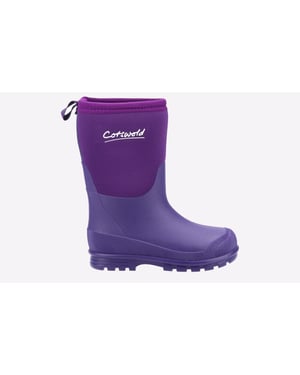 Cotswold Hilly Neoprene Tpr+neopreen Kinderen Paarse Regenlaarzen