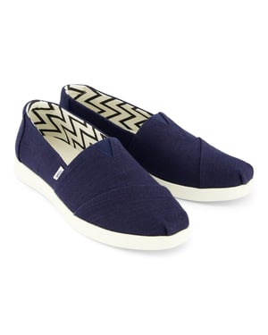 TOMS Alpargata Plus Jute Dames Marineblauwe Espadrilles
