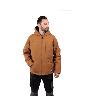 Caterpillar Gevoerde Sherpa Kaptrui Heren Bronzen Fleece Jas