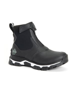Muck Boots Apex Mid Zip Rubber Zwart/Wit Wellingtonlaarzen