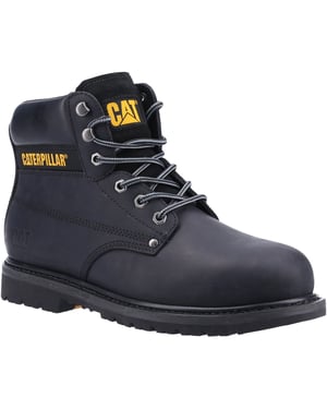 Caterpillar Powerplant S3 Nubuck Svarta Bred Passform Säkerhetsskor