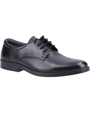 Hush Puppies Neal Leather Svarta snörskor för män