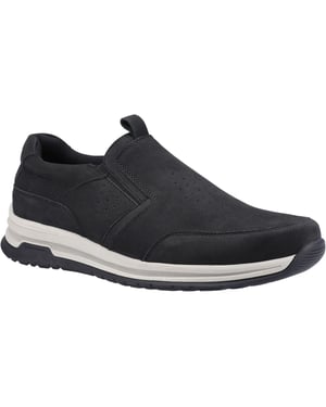 Hush Puppies Cole Leather Men's Black Nubuck Loafers