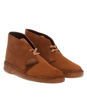Clarks Desert Trek Suede Mens Cola Boots