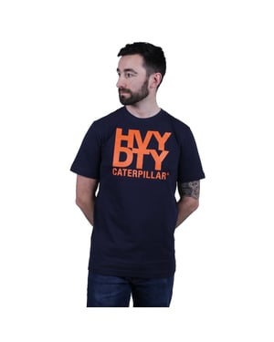 Caterpillar Zware Katoenen Mannen Zwarte Korte Mouwen T-Shirts