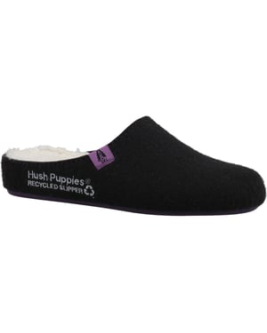Hush Puppies The Good 90% Recycled RPET Polyester Women's Black Slippers