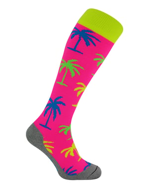 Hockey Socks with Colourful Cool Funny Funky Designs | Hingly | Kids | Ideal for Sports - Palm Tree