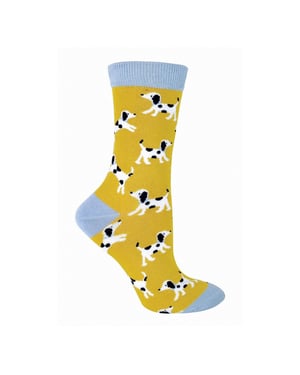 1 Pack Ladies Novelty Dog Pattern Bamboo Socks