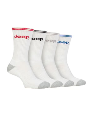 Herrens vadderade crewstrumpor - 4-pack sportlöpstrumpor