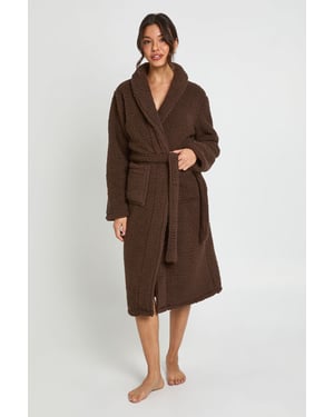 Sherpa Fleece Long Dressing Gown
