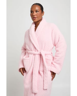 Plus Waffle Fleece Long Dressing Gown