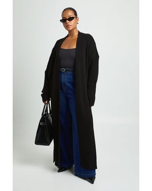 Plus Knitted Oversized Maxi Cardigan