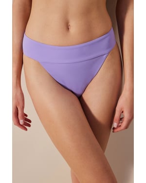 Mid-Waist Belted Hipster Bikini Bottoms