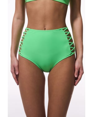 High-Waist Cut-Out Bikini Bottoms