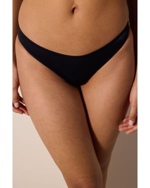 Lage taille Braziliaanse bikini onderkant met strikjes