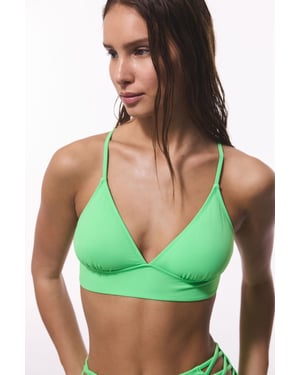 Effen Gebreide Bralette Bikini Top