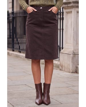 Corduroy A-Line Skirt