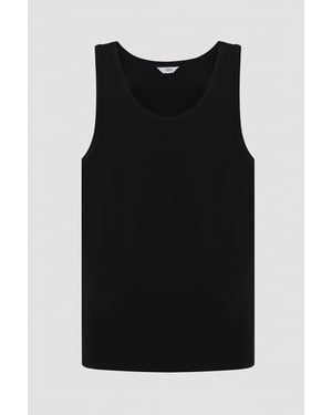 Heren Geribbelde Gebreide Tanktop