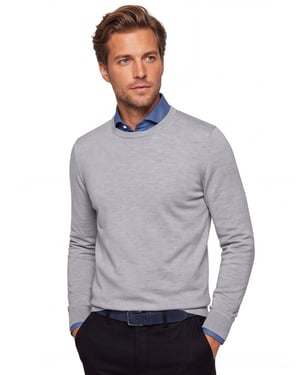 Boss Black trui Botto-L grijs normale fit