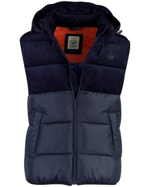 Bodywarmer A Fish Named Fred donkerblauw puffer