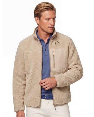 tussenjas A Fish Named Fred beige effen slim fit