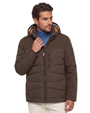 tussenjas Camel Active donkerbruin met borstzak