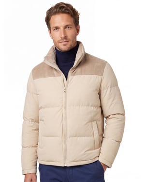 Puffer jas Profuomo beige