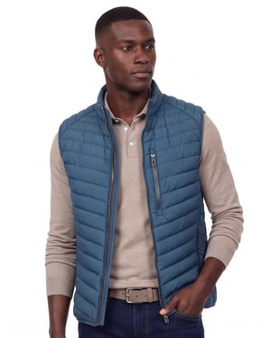 Bodywarmer Casa Moda blauw met borstzak