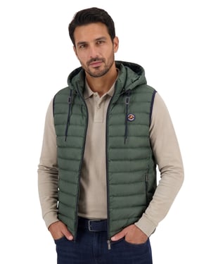 A Fish Named Fred bodywarmer groen effen slim fit