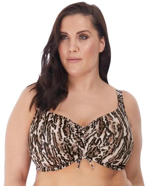 Elomi Fierce Crop Bikini Top - Black