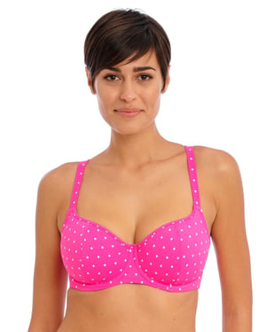 Freya Jewel Cove Underwired Sweetheart Bikini Top - Raspberry