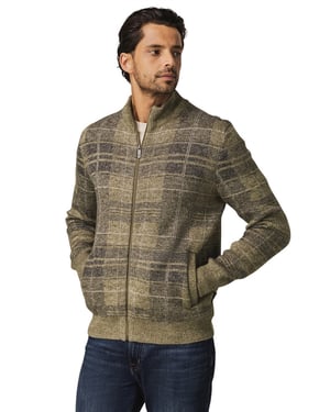 State of Art vest groen geruit met rits