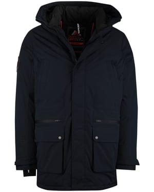 Winterjas Superdry Donkerblauw parka gevoerd waterafstotend