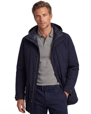 Navy winterjas parka Boss Black H-Detoni