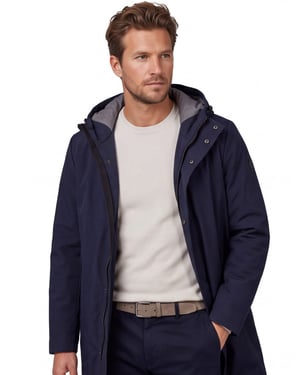 People of Shibuya winterjas donkerblauw Tedori polyester