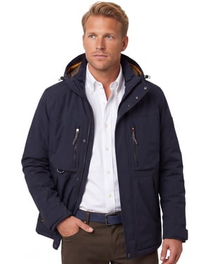 winterjas Camel Active donkerblauw
