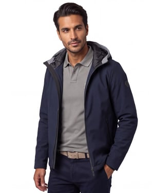 People of Shibuya tussenjas donkerblauw normale fit