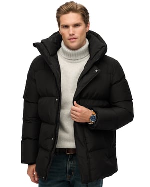 Winterjas Superdry Puffer Zwart gewatteerd
