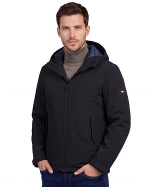 Tommy Hilfiger Winterjas Donkerblauw kort polyester