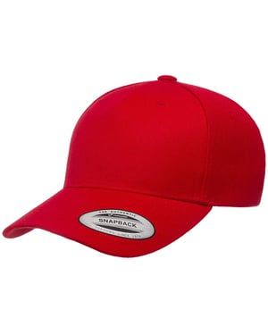 Flexfit YP Classics Gebogen 5 Paneel Snapback Cap (Rood)