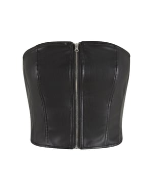 Urban Classics Dames/Dames Bandeau Top van synthetisch leer (Zwart)