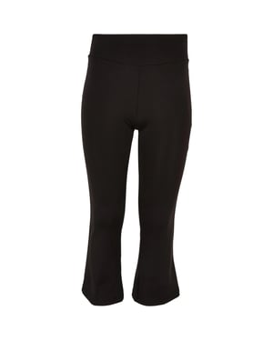Urban Classics Meisjes Gerecyclede Hoge Taille Uitlopende Legging (Zwart)