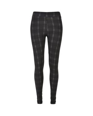 Urban Classics Dames/Dames Zachte Geruite Legging (Zwart)