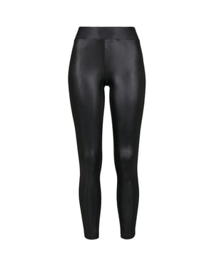 Urban Classics Dames/Dames Synthetisch Leren Legging (Set van 2) (Zwart)