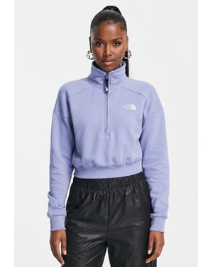 The North Face Womens 1/4 Zip Fleece Sweat in Folk Blue