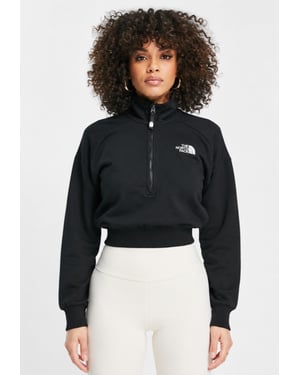The North Face Womens 1/4 Zip Fleece Sweat in Black