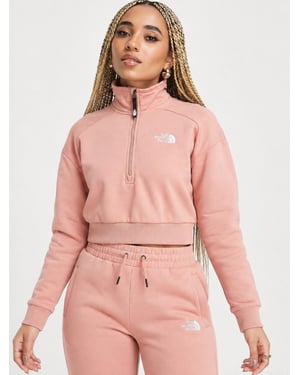 The North Face Womens 1/4 Zip Fleece Sweat in Rose Dawn