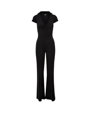Urban Classics Dames/Dames Fluwelen Jumpsuit (Zwart)