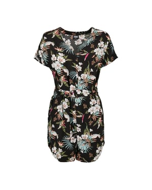 Urban Classics Dames/Dames kort jumpsuit met tropische riem (Zwart)